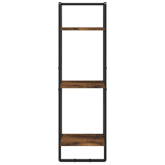 Lagos Wooden Wall Shelf With 6 Compartments In Smoked Oak_6