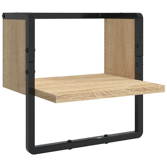 Lagos Wooden Wall Shelf With 6 Compartments In Sonoma Oak_9