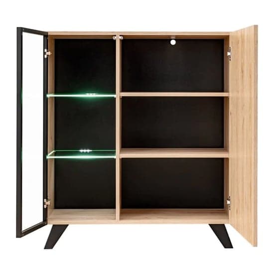 Lagos Wooden Sideboard With 2 Doors In Hickory Oak And LED_2