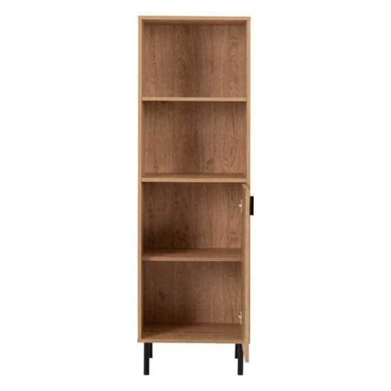 Lagos Wooden Storage Cabinet 1 Door 2 Shelves In Medium Oak_5
