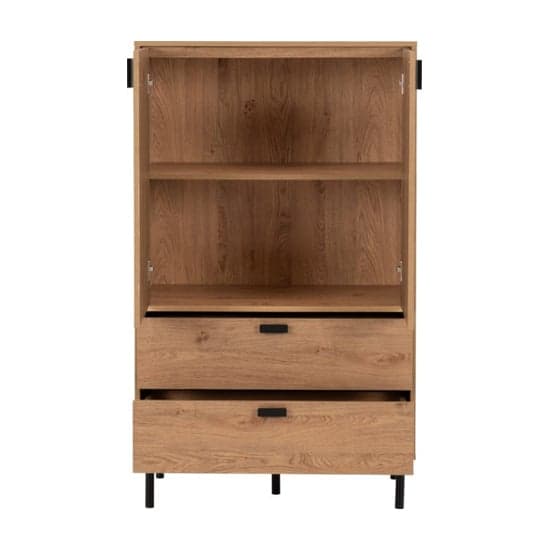Lagos Wooden Storage Cabinet 2 Doors 2 Drawers In Medium Oak_4