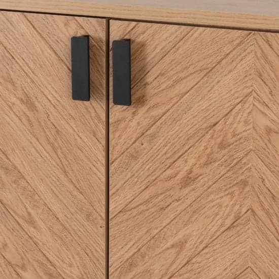Lagos Wooden Storage Cabinet 2 Doors 2 Drawers In Medium Oak_5