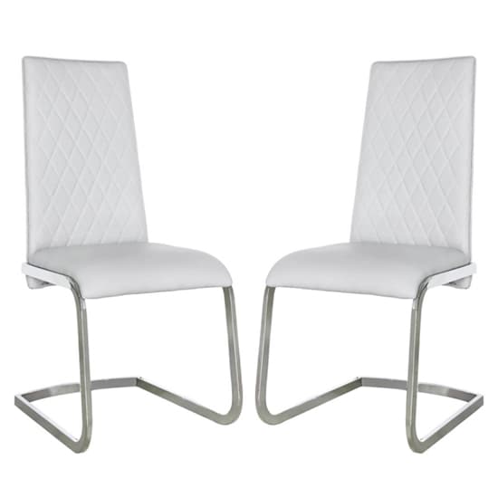 Lahania Light Grey Faux Leather Dining Chairs In Pair_1