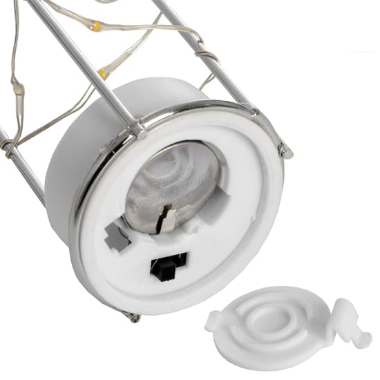 Lair Small Frosted Grey Glass Lantern With Rope And Interior LED_4