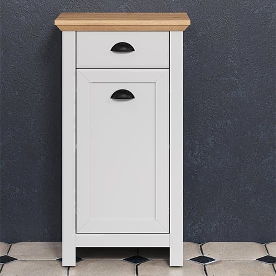 Lajos Wooden Bathroom Floor Storage Cabinet In Light Grey_2