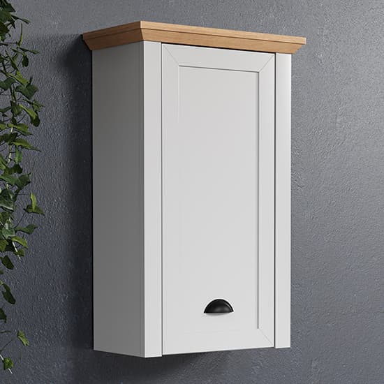 Lajos Wooden Bathroom Wall Storage Cabinet In Light Grey_2
