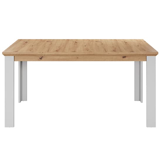 Lajos Wooden Dining Table In Light Grey And Artisan Oak_4