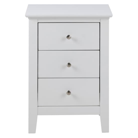 Lakewood Wooden Bedside Cabinet With 3 Drawers In White_4