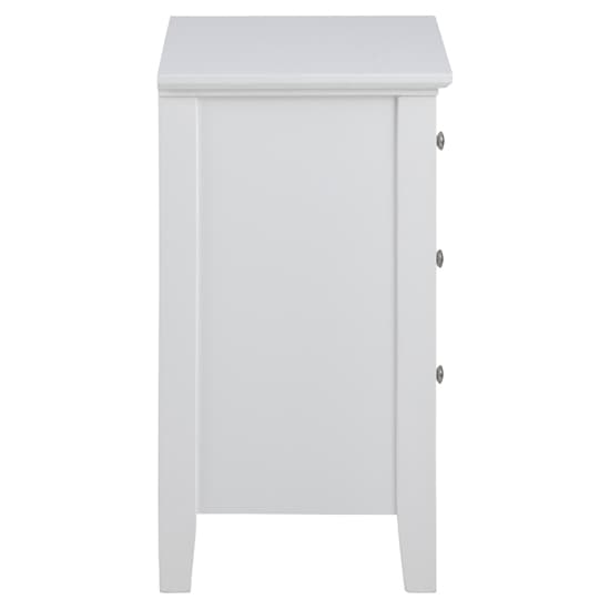 Lakewood Wooden Bedside Cabinet With 3 Drawers In White_5