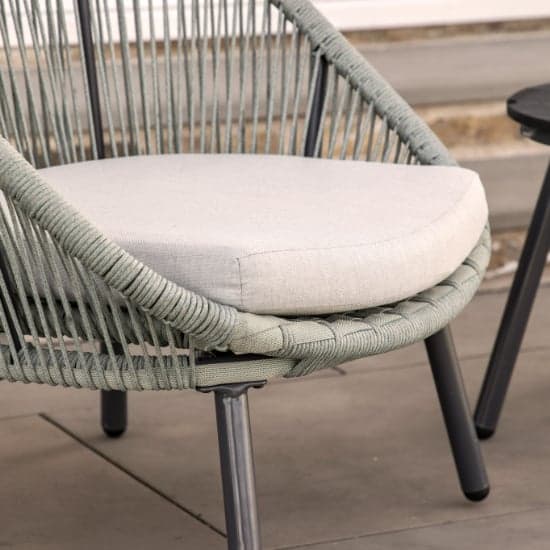 Lamaze Woven Rope Bistro Set With Round Table In Sage Green_3