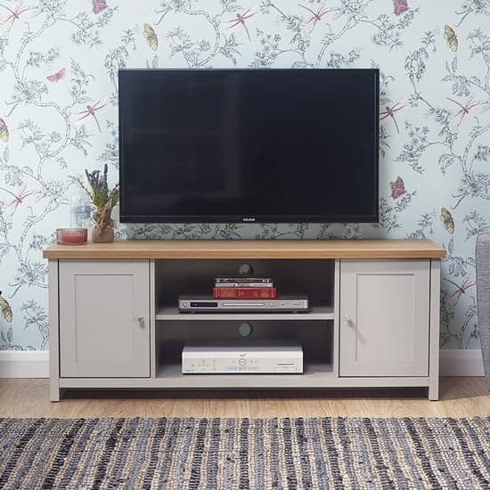 Loftus Wooden Large TV Unit In Grey_1