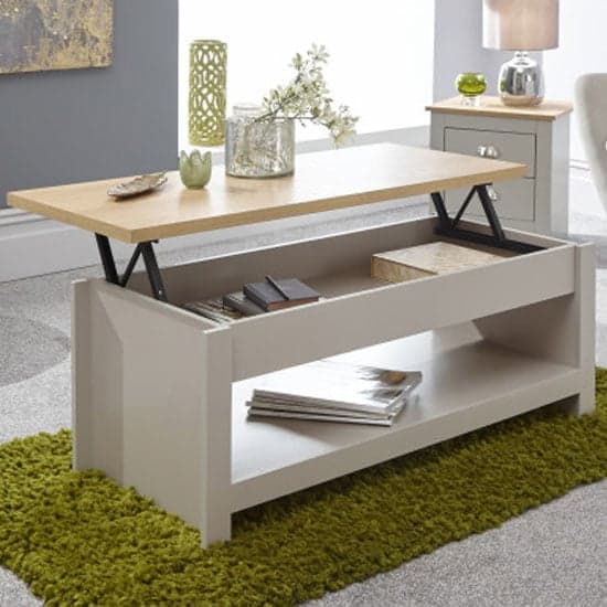 Loftus Wooden Lift Up Coffee Table In Grey And Oak_2