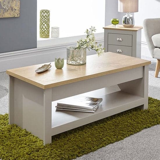 Loftus Wooden Lift Up Coffee Table In Grey And Oak_1