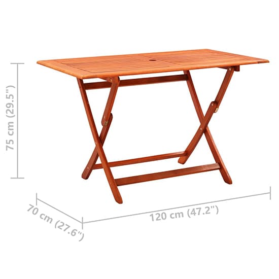 Landri Wooden Folding 120cm Garden Dining Table In Oil Finish_5