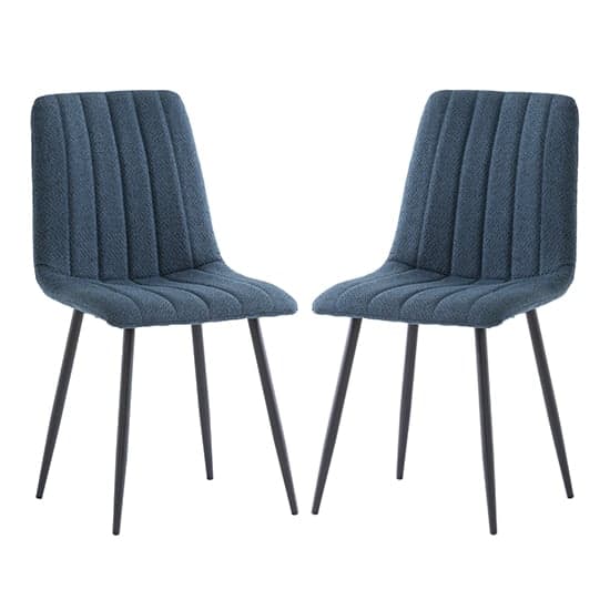 Laney Blue Fabric Dining Chairs With Black Legs In Pair_1