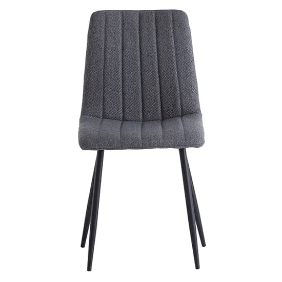 Laney Fabric Dining Chair In Grey With Black Legs_2