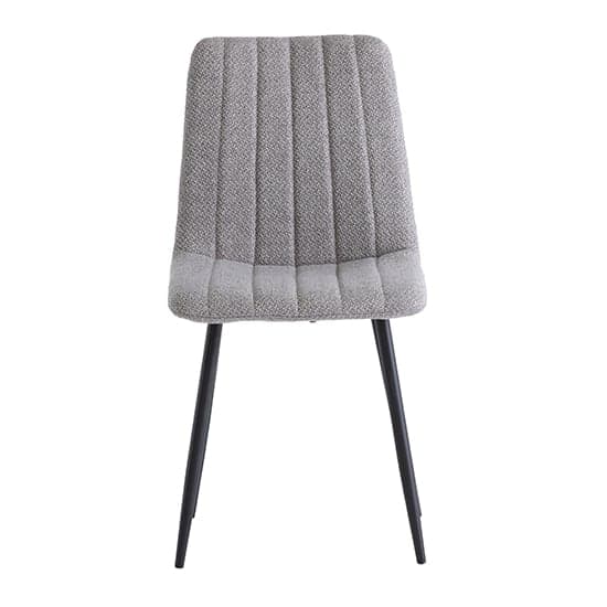 Laney Fabric Dining Chair In Silver With Black Legs_2