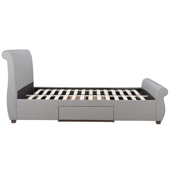 Lannister Fabric Double Bed With 2 Drawers In Grey_8