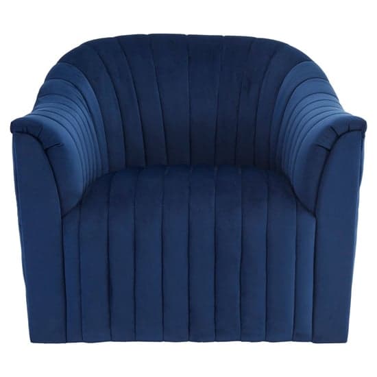Larawag Upholstered Velvet Armchair In Deep Blue_2