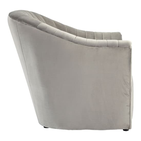 Larawag Upholstered Velvet Armchair In Grey_3