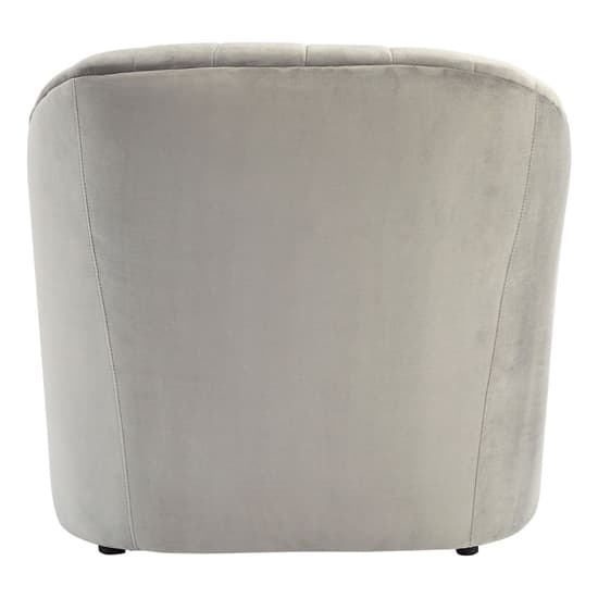 Larawag Upholstered Velvet Armchair In Grey_4