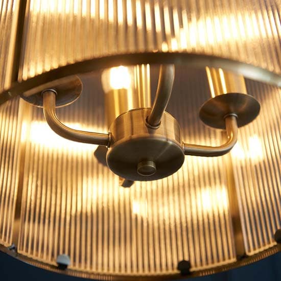 Laredo Glass 4 Lights Ceiling Pendant Light In Antique Brass_6
