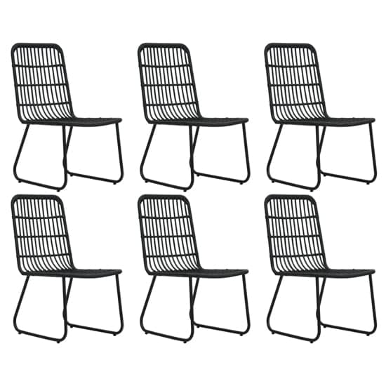 Laredo Large Rattan And Glass 7 Piece Dining Set In Black_4
