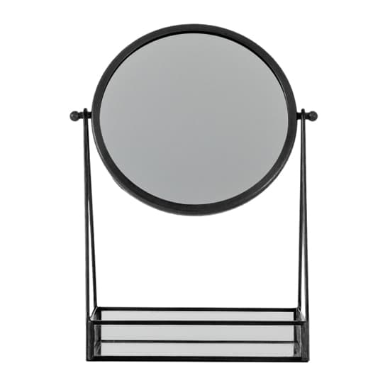 Largo Vanity Mirror With Tray In Black Iron Frame_3