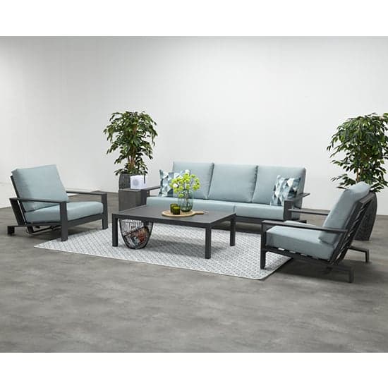 Largs Outdoor Fabric Recliner Lounge Set In Mint Grey_2