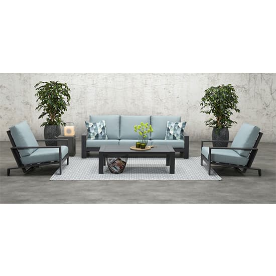 Largs Outdoor Fabric Recliner Lounge Set In Mint Grey_3