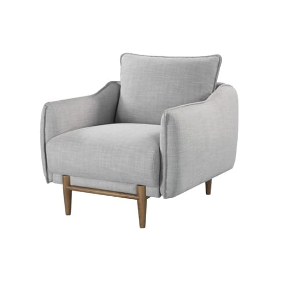 Lark Linen Fabric 1 Seater Sofa In Silver Grey_2