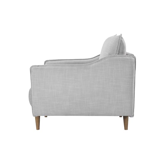 Lark Linen Fabric 1 Seater Sofa In Silver Grey_3