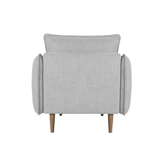 Lark Linen Fabric 1 Seater Sofa In Silver Grey_4