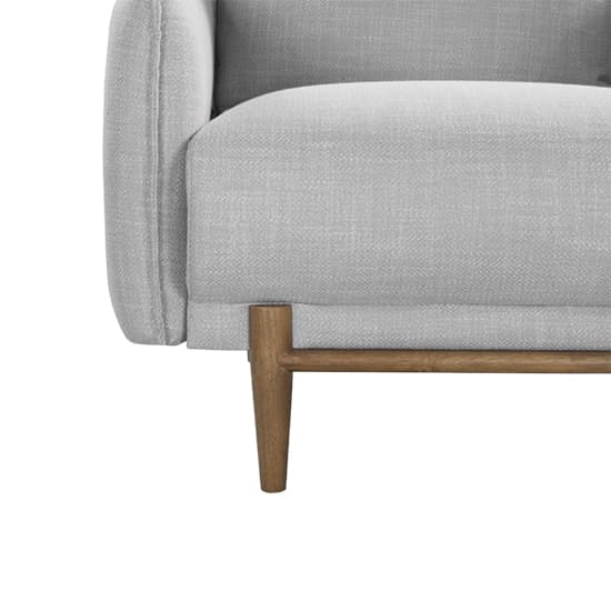 Lark Linen Fabric 1 Seater Sofa In Silver Grey_5