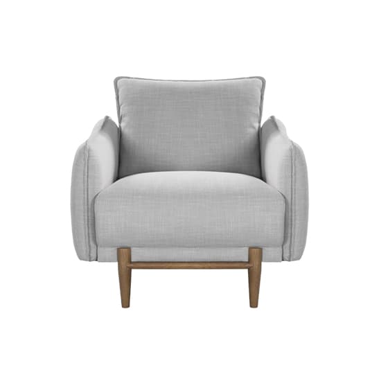 Lark Linen Fabric 1 Seater Sofa In Silver Grey_1