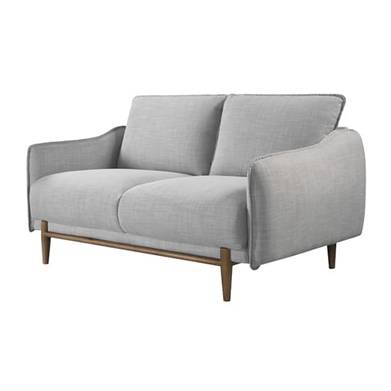 Lark Linen Fabric 2 Seater Sofa In Silver Grey_4