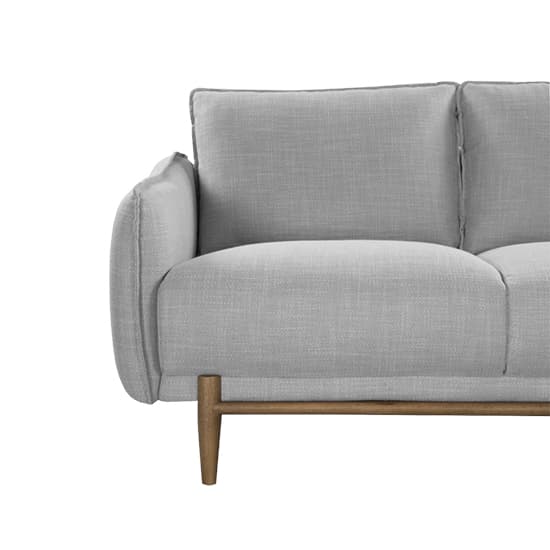 Lark Linen Fabric 2 Seater Sofa In Silver Grey_5