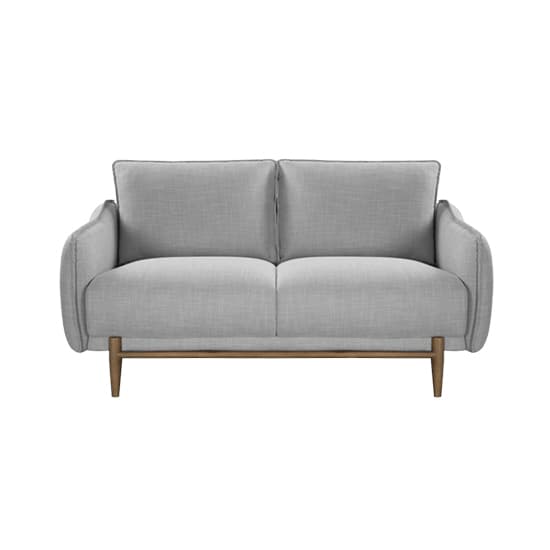 Lark Linen Fabric 2 Seater Sofa In Silver Grey_1