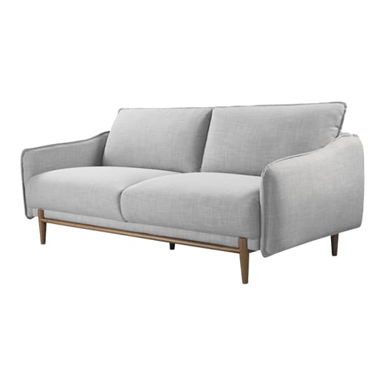 Lark Linen Fabric 3 Seater Sofa In Silver Grey_4