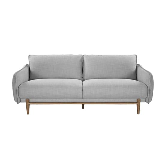 Lark Linen Fabric 3 Seater Sofa In Silver Grey_1