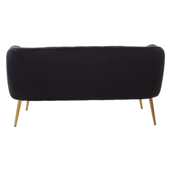 Larrisa Upholstered Velvet 2 Seater Sofa In Black_4