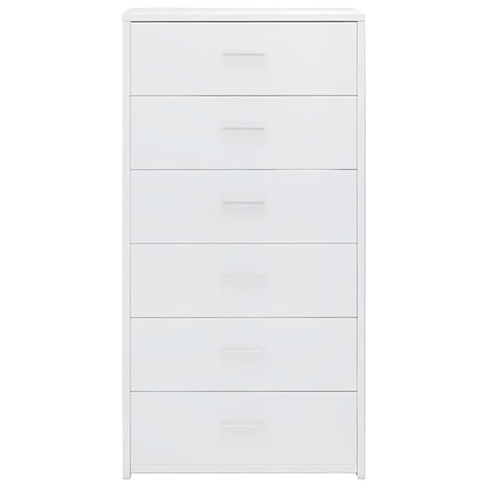 Larson High Gloss Chest Of 6 Drawers In White_3