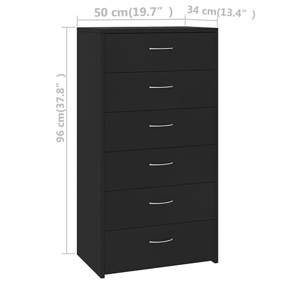 Larson Wooden Chest Of 6 Drawers In Black_4