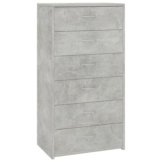 Larson Wooden Chest Of 6 Drawers In Concrete Effect_2