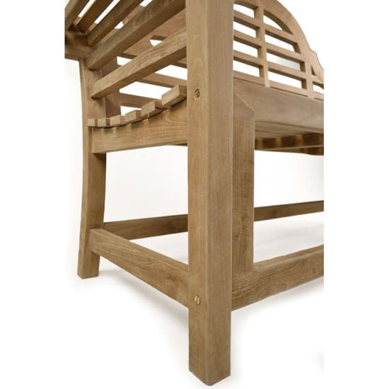Larya Teak Wooden Garden 3 Seater Bench In Teak_4