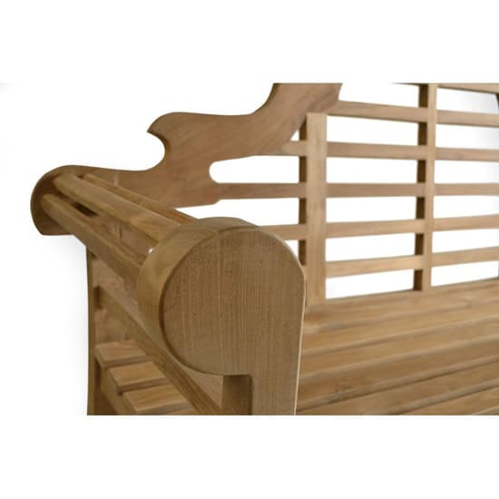 Larya Teak Wooden Garden 3 Seater Bench In Teak_5
