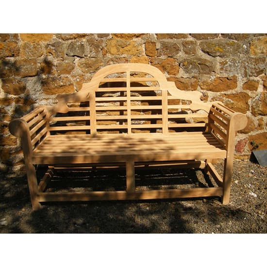 Larya Teak Wooden Garden 3 Seater Bench In Teak_6