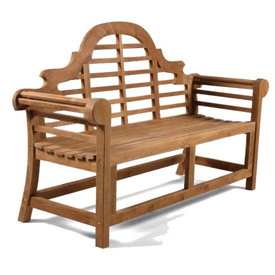 Larya Teak Wooden Garden 3 Seater Bench In Teak_1