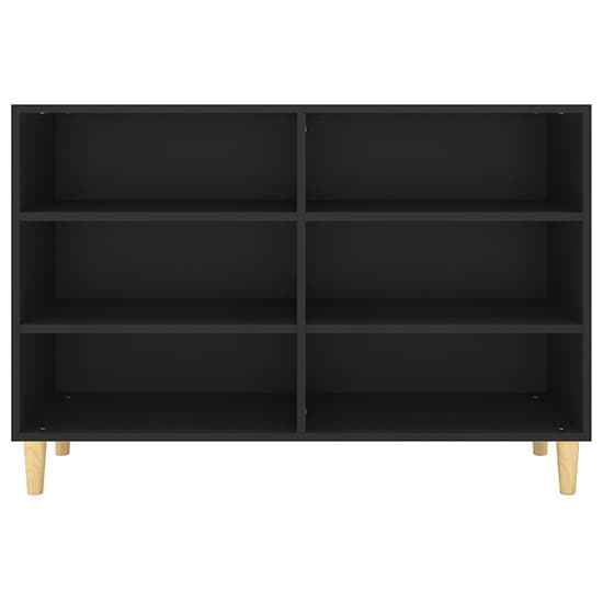 Larya Wooden Bookcase With 6 Shelves In Black_4