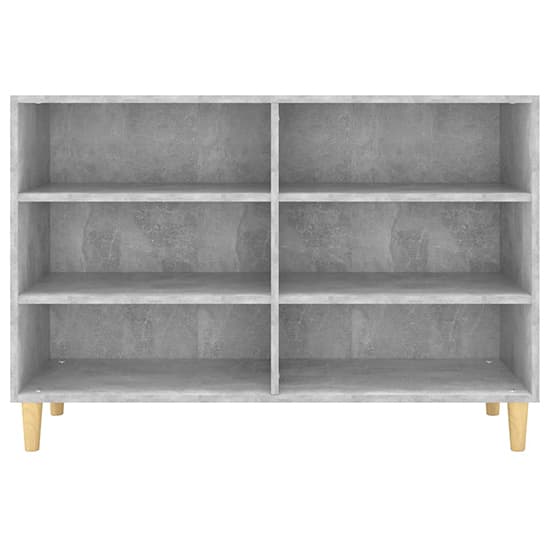 Larya Wooden Bookcase With 6 Shelves In Concrete Effect_4